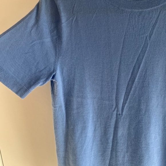 Cashmere Vineyard Vines periwinkle short sleeve sweater size S - Picture 3 of 7